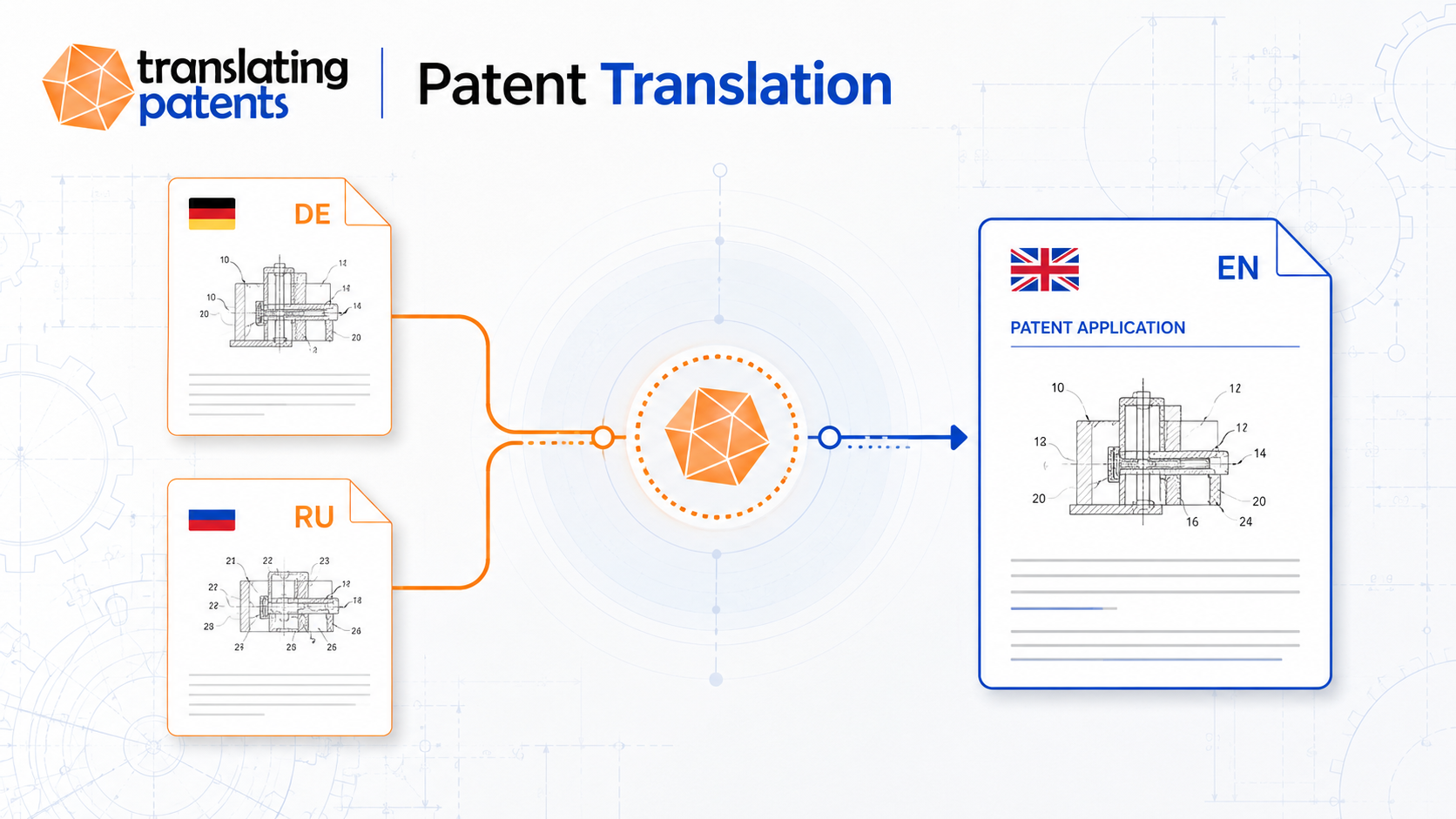 German and Russian patent documents translated into English