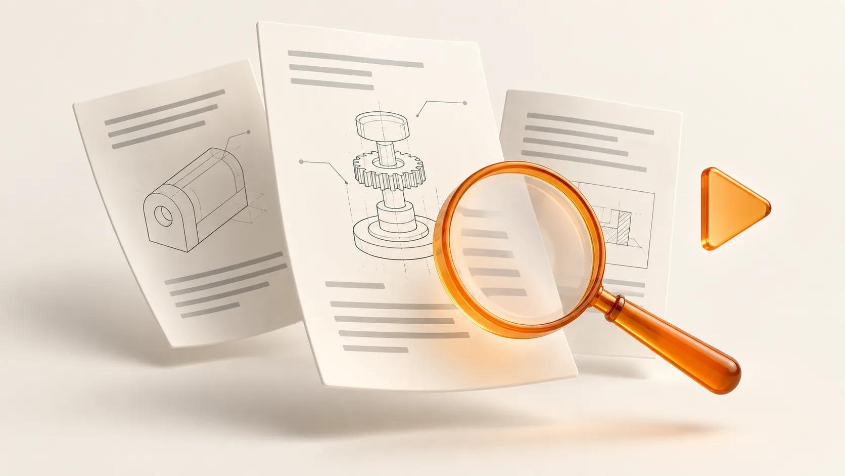 Patent documents and magnifying glass for Patents Explained